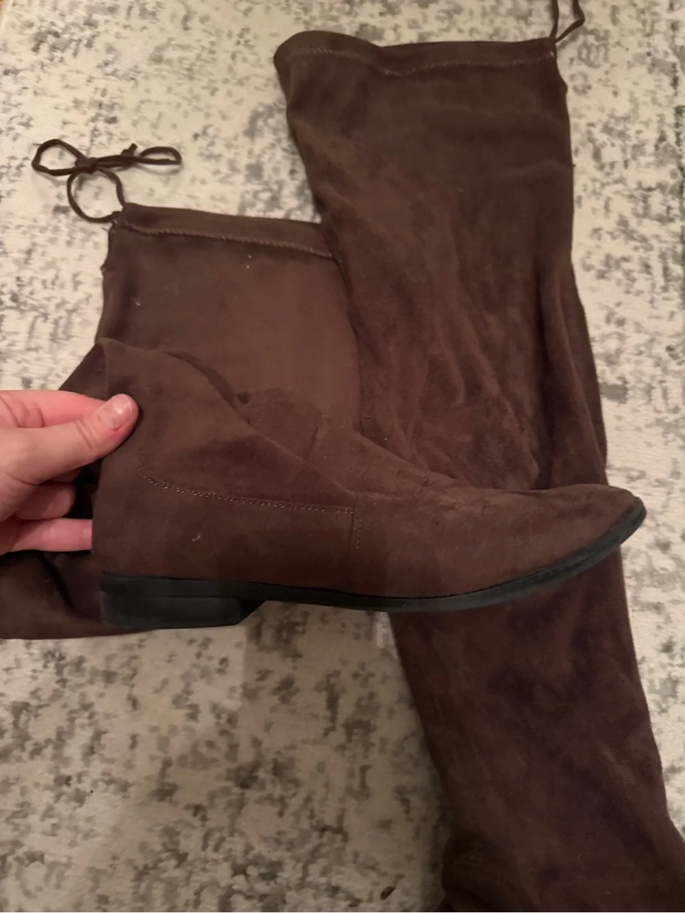 Women's Brown Suede Over-the-Knee Boots